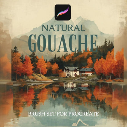 110 Procreate Gouache Brushes |  Realistic Gouache Brushes for Procreate | iPad Digital Painting Kit | Gouache Textures