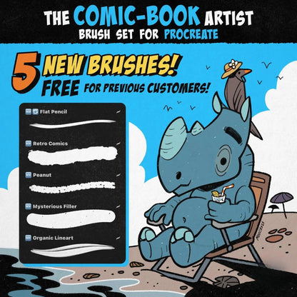 64 Professional Inking | Sketching & Screentone Brushes - Digital Illustration Bundle for Comics and Manga | Procreate Comic Book Brushes