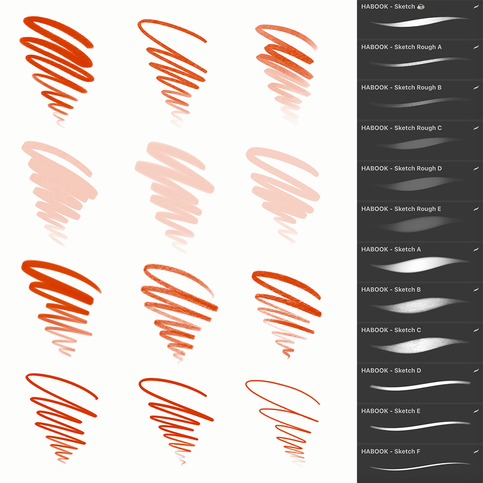 HABOOK Sketching Brushes for Procreate