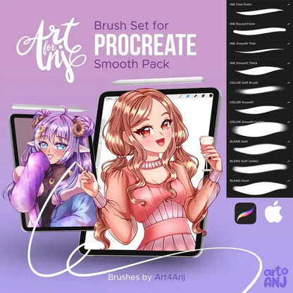 Art4Anj Procreate Brush Set: Smooth Pack