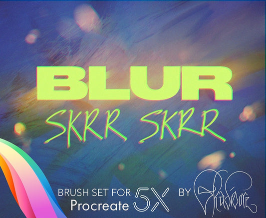 7 Procreate Blur Brush Set