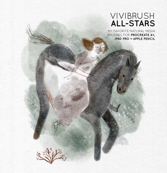 34  Watercolor Procreate Brushes | ViviBrush All-Stars