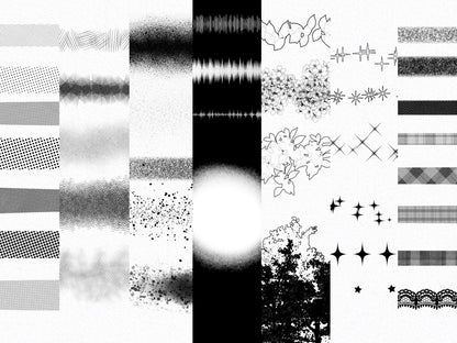 90 Procreate Manga Brushes: Sketch, Ink, Halftone, Foliage