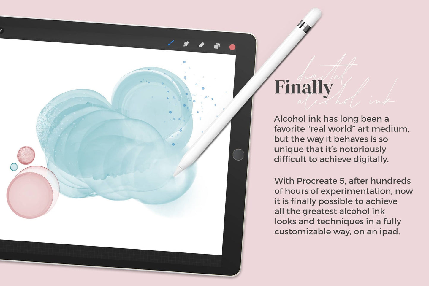 Alcohol Ink Procreate Brush Bundle: Fully Dynamic, no stamps!