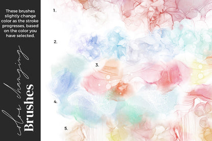 Alcohol Ink Procreate Brush Bundle: Fully Dynamic, no stamps!