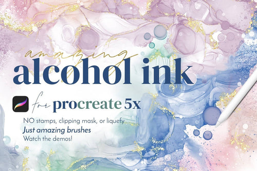 Alcohol Ink Procreate Brush Bundle: Fully Dynamic, no stamps!