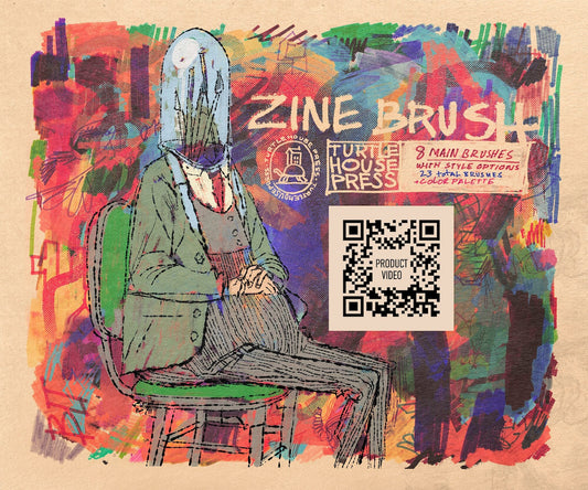 TurtleHousePress - Procreate Zine Brush Pack | Digital Brushes | Markers | Risograph Brush | Risograph Texture Brush