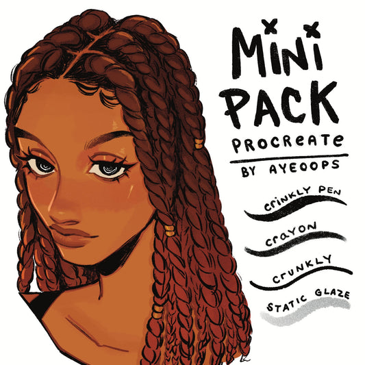 Procreate Brushes Mini Pack | Character Sketch, Lineart, and Coloring for Ipad | Digital Download | Ayeoops