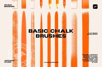 Procreate Chalk Brushes – Character & Pencil Brush Set | Lettering, Drawing, Digital Download Kit