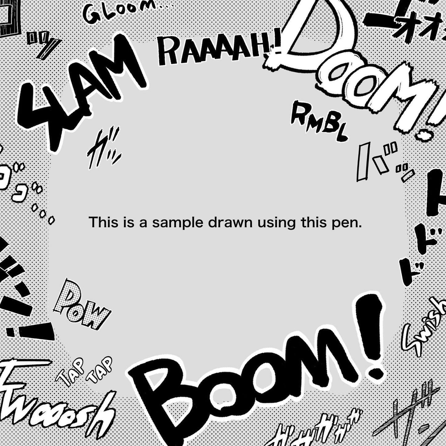 Procreate Manga Outliner / 18 brushes for manga sound effects and handwritten text