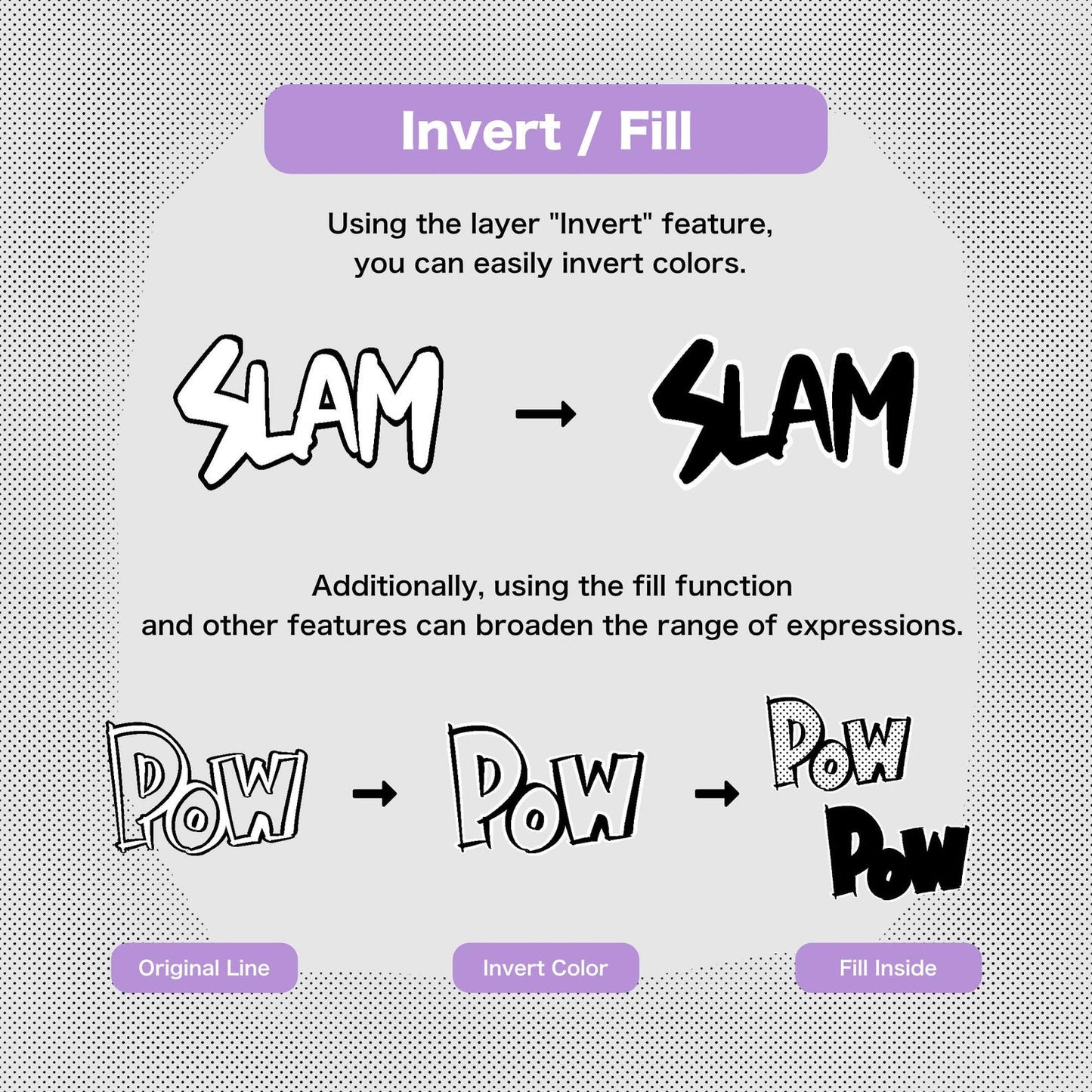 Procreate Manga Outliner / 18 brushes for manga sound effects and handwritten text