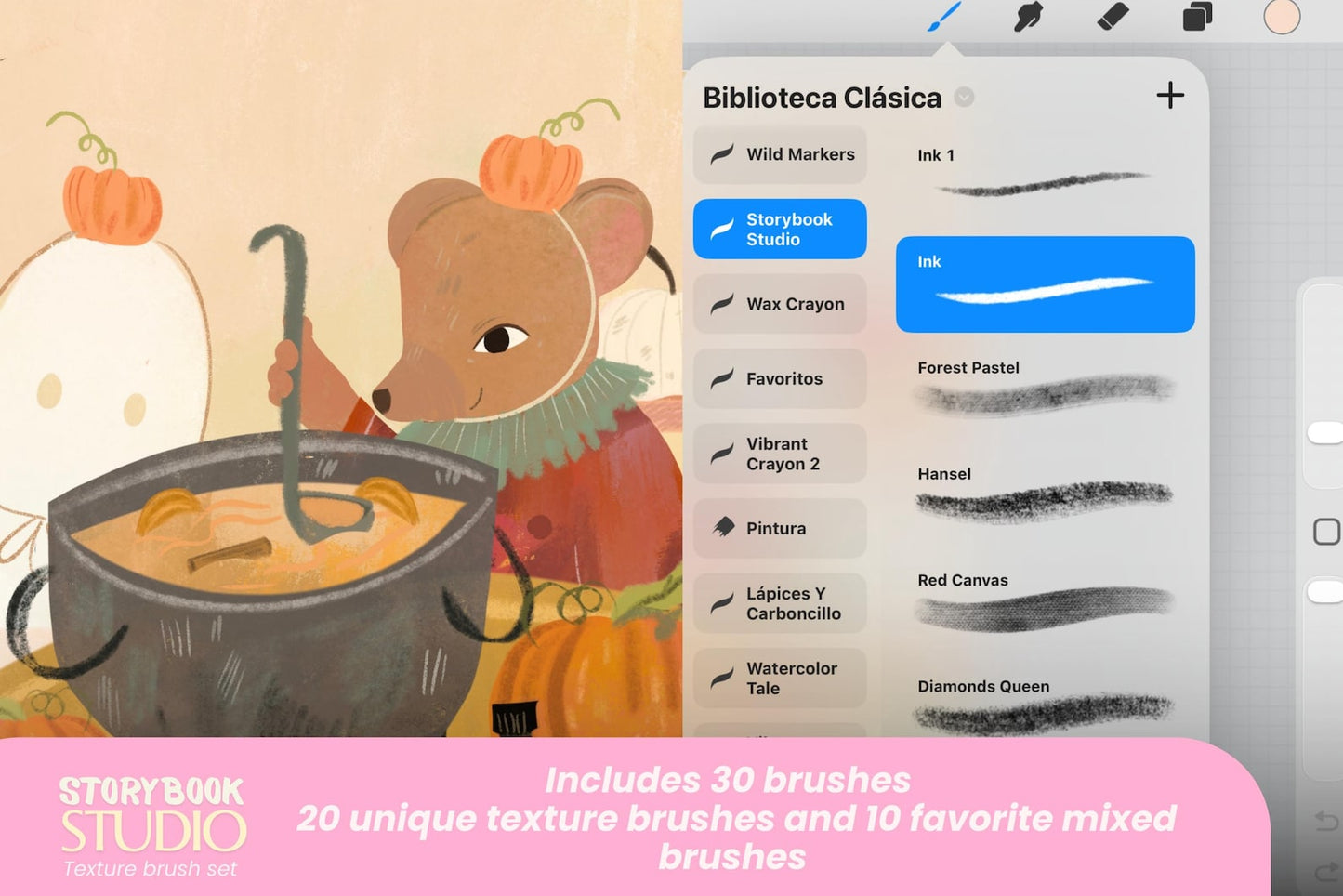 Storybook studio - Procreate, Procreate Brushes, digital art brushes, Procreate Ipad Pro, Brushes bundle, texture brushes