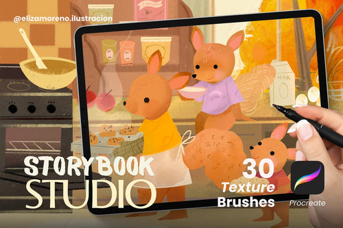 Storybook studio - Procreate, Procreate Brushes, digital art brushes, Procreate Ipad Pro, Brushes bundle, texture brushes