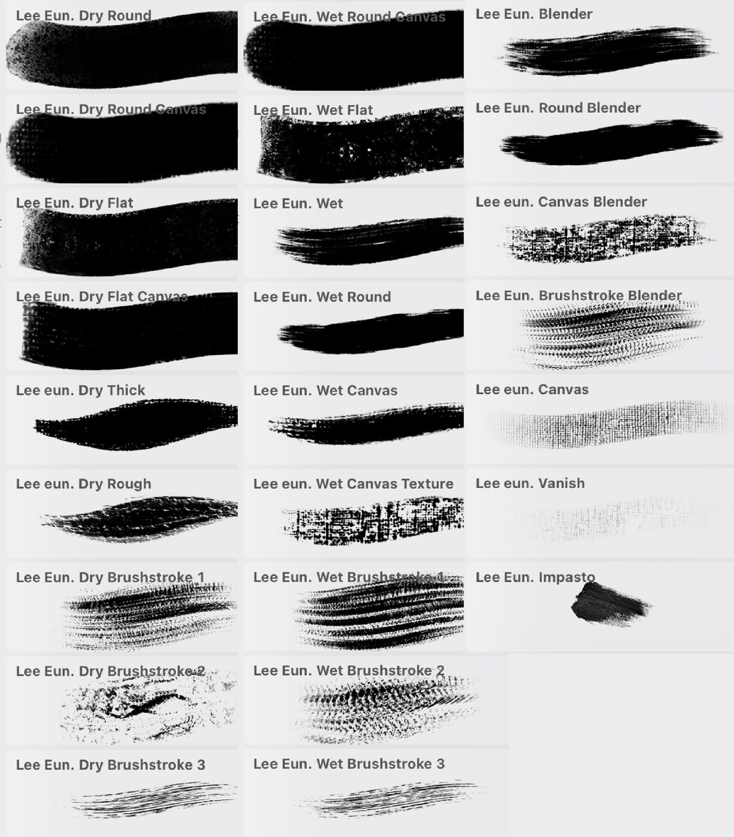 Procreate Lee Eun's Oil Brushes 25 Set