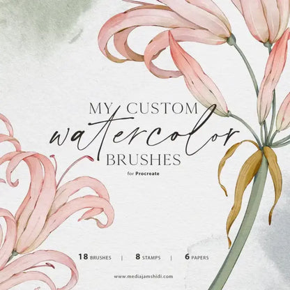 My Custom Watercolor Brushes for Procreate