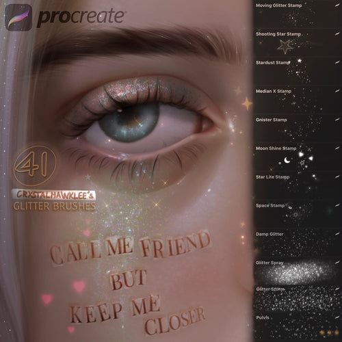 41 Glitter Brushes for Procreate app