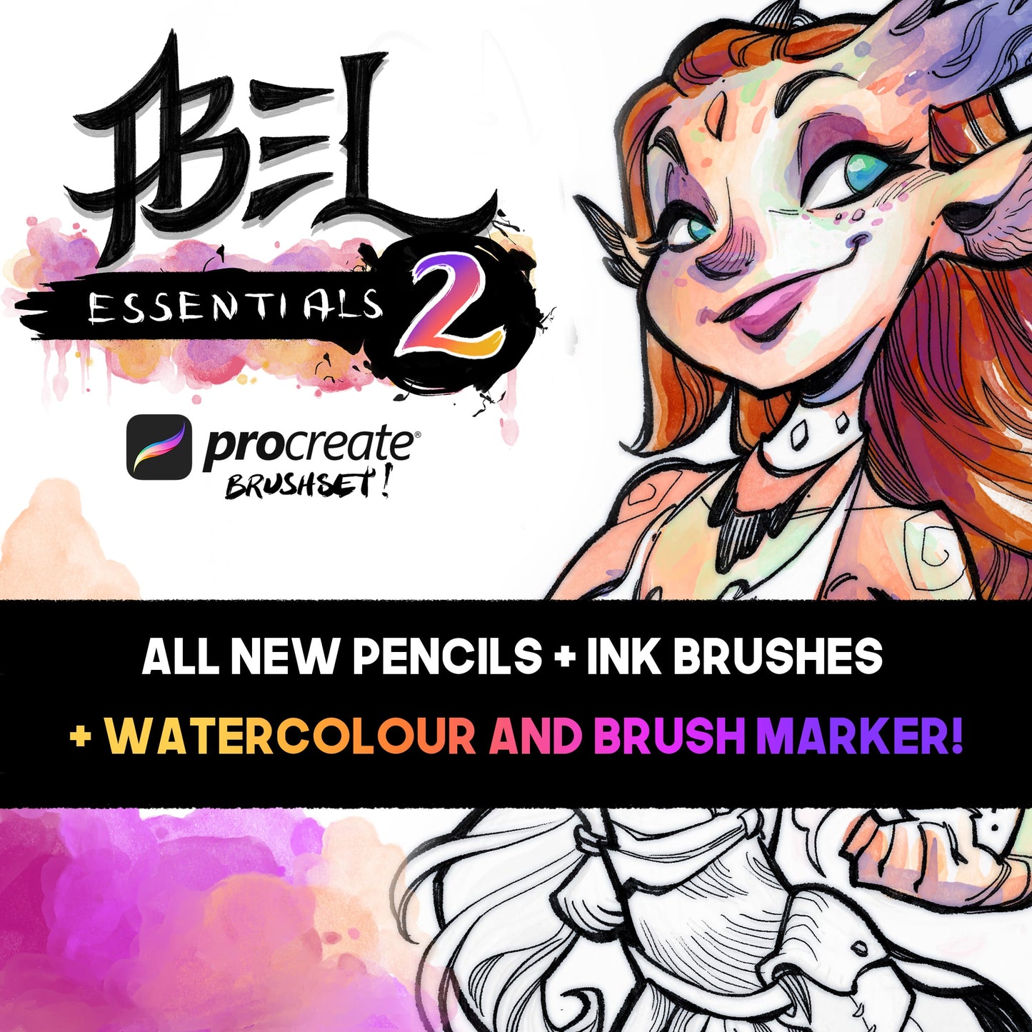 Watercolor and Drawing brushes for Procreate
