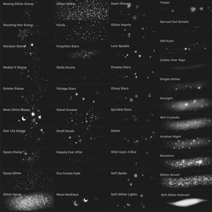 41 Glitter Brushes for Procreate app