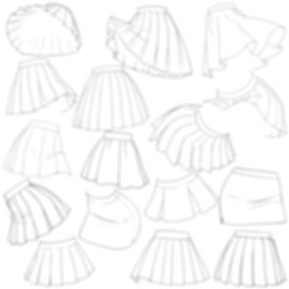 Anime Skirt Brush Pack for Procreate