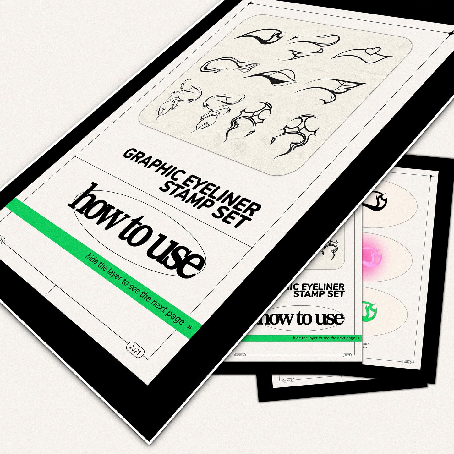 graphic eyeliner stamp set | Procreate